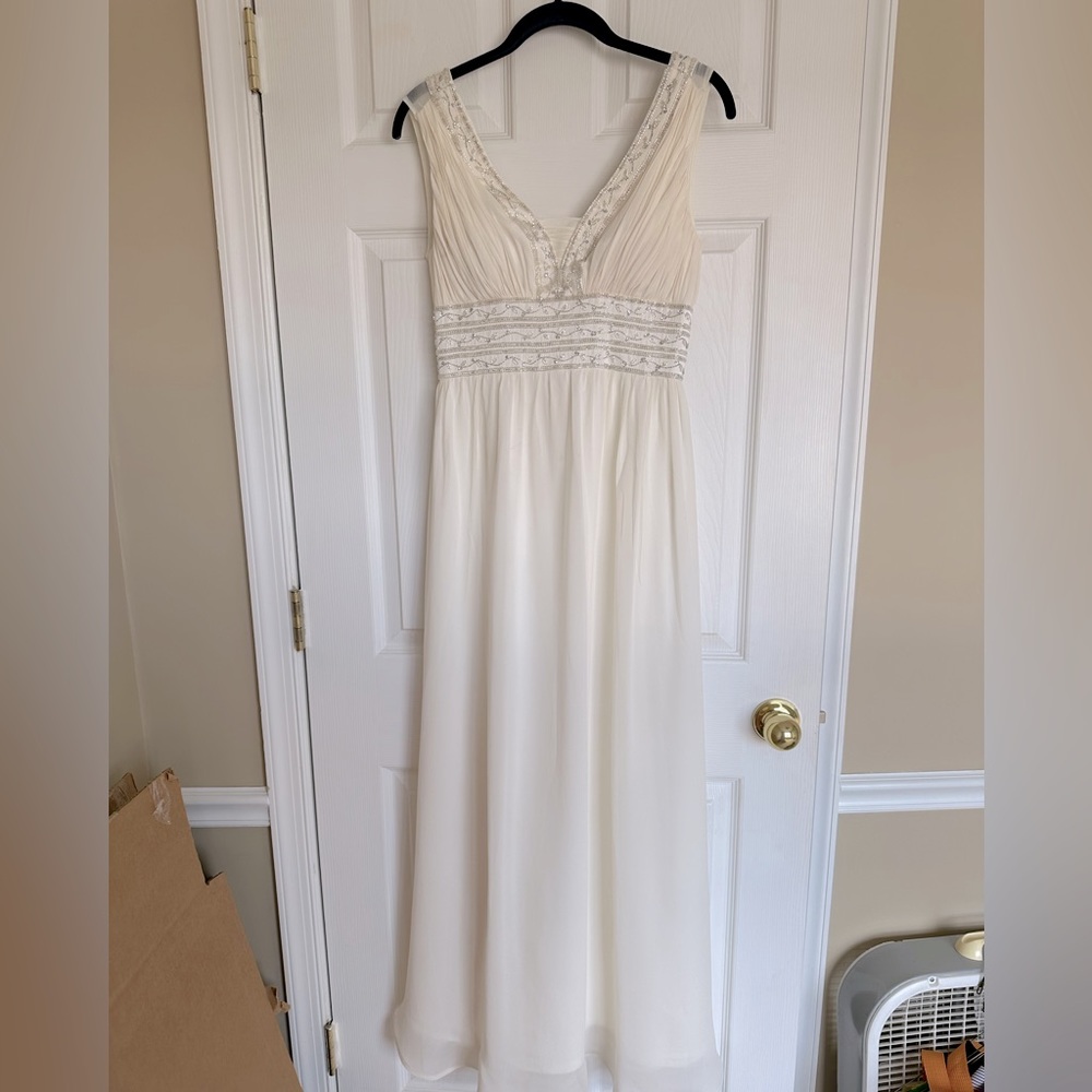 Bridal/prom off white maxi dress.